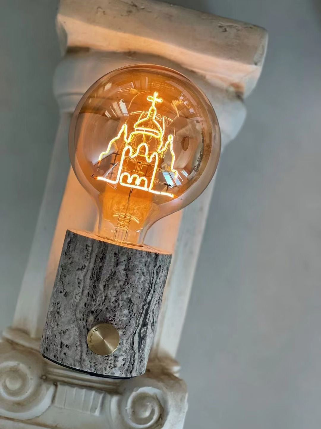 Silver Gray Cave Marble wireless table lamp - Basilique du Sacré-Cœur de Montmartre