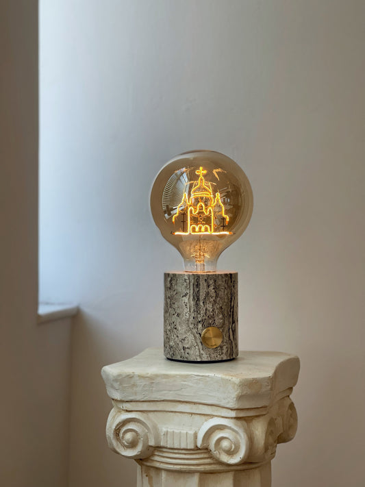 Silver Gray Cave Marble wireless table lamp - Basilique du Sacré-Cœur de Montmartre